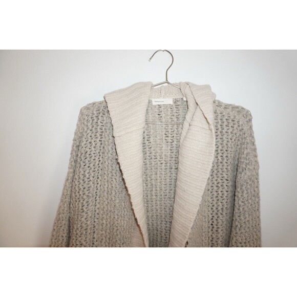 Sleeping on Snow Anthropologie Long Wool Blend Hooded Cardigan Duster Size Small - Picture 4 of 10